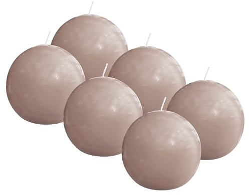Bolsius – slätt kulljus – hellarosa – glänsande – 7 cm – 6 stycken – 16 timmar – dekorativa ljus – utan palmolja – med naturligt växtvax