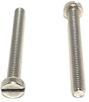 M4-.70 x 35 Stainless Steel Slotted Cheese Head Machine Screw DIN84 A2 M4x35 (25 Pieces)