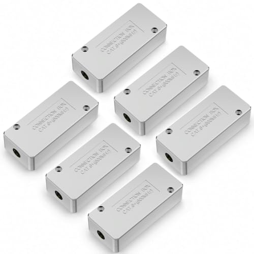 VCELINK LSA Verbindungsmodul Cat 7, KabelVerbinder mit Drahtschneider, PoE | Cat 6A CAT6 Geschirmte Verbindungsbox für für Netzwerkkabel Verlegekabel, 6 Stück