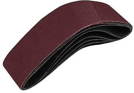 5x 100x915mm/4x36inch Bandas de lijado Óxido de aluminio 80 Grano Lijadora de banda Lijadora para pulir madera Metal plástico fibra de vidrio