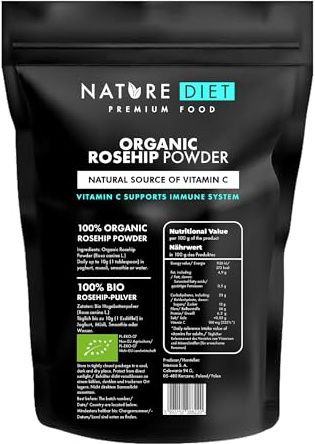 Nature Diet - Bio Hagebuttenpulver 1000g | Reich an Vitamin C