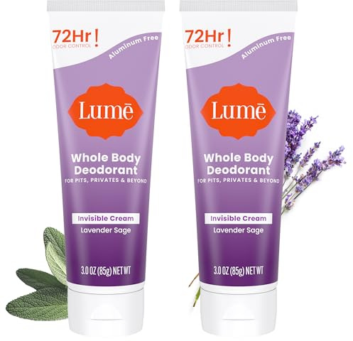 Lume Whole Body Deodorant - Cream Tube - 3 oz, 2 pk (Lavender Sage)