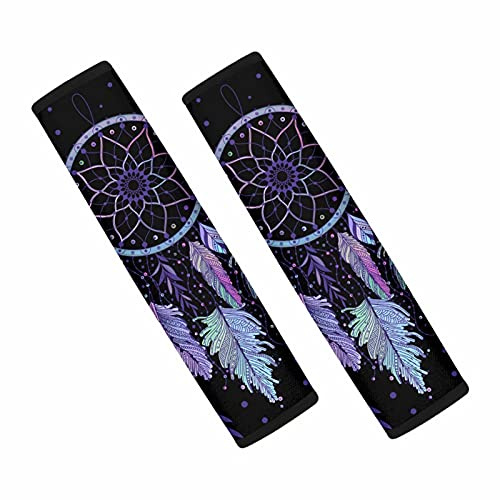 Dolyues Housse de ceinture de sécurité pour voiture noire pour femmes, coussinets de ceinture de sécurité doux et confortables pour adultes, protège-épaule pour protéger votre cou des frottements de