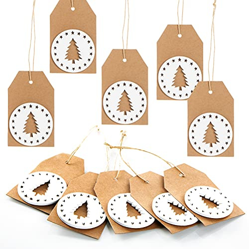 Logbuch-Verlag 10 Namensanhänger für Geschenke Geschenkanhänger für Namen Weihnachten 9,5 x 5,5 cm Weihnachtsetikett zu Beschriften