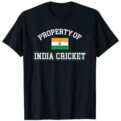 Property India Cricket-Flagge Jersey Schlägerspiel T-Shirt