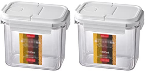 SYXL Mehrfachkapazitäten Getreidespender, Haferflockenspender Grobversiegelter Tanklagerung DREI Kapazitätsmöglichkeiten Trockene Lebensmittelspender (Größe : 37.2oz*2)