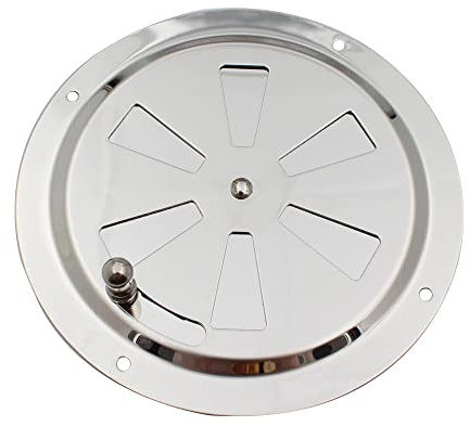 Shiwaki Grille d'aération Ronde de 5 Pouces Couvercle de Ventilation à persiennes en Acier Inoxydable Peut être Ouvert et fermé pour Les Accessoires de véhicule et de Bateau