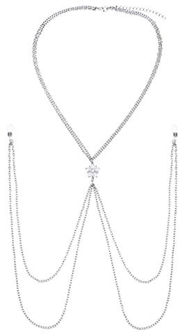 D.Bella Fakebrustwarzenring, Silikon, Kette, Anhänger, Körperschmuck für Damen