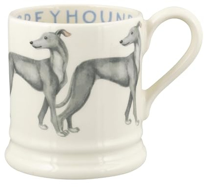 Emma Bridgewater Grande tasse à café en céramique de 1,2 l, grande tasse à café en grès, cappuccino, latte, tasse à thé, belle tasse, cadeau d'anniversaire, tasse à café Greyhound