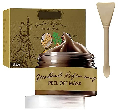 Pro-Herbal Refining Peel-Off Facial Mask, Herbal Refining Peel-Off Mask, Blackhead Removal Peel Off Mask, Cleansing Blackhead Remover Masks, Peel Off Face Mask Skin Care (1PC)