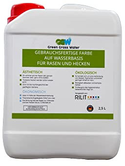 Rilit GreenGrass Water Rasen Farbe natürlich grün zum sprühen bei Trockenheit und braunen Flecken Made in Germany; 2,5 Liter