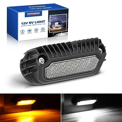 SUPAREE 12 V LED-Leuchten für Wohnwagen, Wohnwagen, Vorzelt, LED-Licht, 2 Farbwechsel, 6500 K und 3000 K, wasserdicht, für Auto, Boot, Wohnmobile, Wohnmobile, 1 Stück