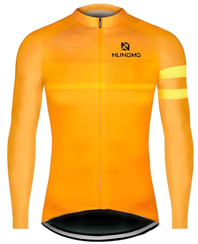 Cykeltröja för män, cykling jersey set jersey + 3D vadderade byxor cykelridning, lätt långärmad tröja utomhussport (A1, L)