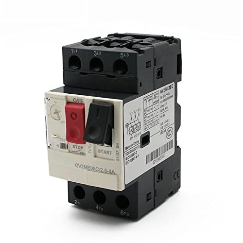FOUNCY Démarreur de Moteur série GV2ME Moteur disjoncteur Moteur Bouton Poussoir 3P Thermique magnétique Type disjoncteur Moteur 1 pièces (Size : GV2-ME08C)