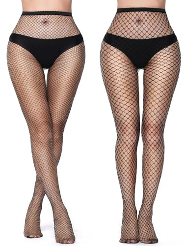 PROPOG Calze a Rete Donna Nero, Collant Donna Vita Alta Calze Donna Sexy (2 Tipi - Taglia Unica)
