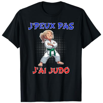 Je Peux Pas J'Ai Judo Judoka Enfant Fille Ceinture Verte T-Shirt