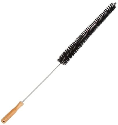 Cepillo limpiador de radiador, plumero de radiador, largo y flexible con mango de madera, cepillo de limpieza para radiador (73 cm)