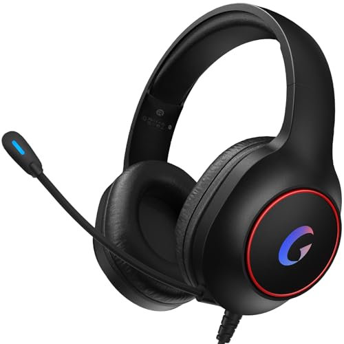 KAPEYDESI Casque Gaming pour PC, PS5, Écouteurs Gaming avec Microphone, Casque PS5 pour Play 4, Switch, Xbox Series, Noir