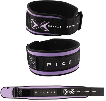 PICSIL - Cinturón Lumbar para Levantamiento Pesas | Personalizable con Parches, Soporte para Cross training y Gimnasio