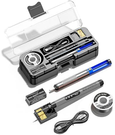 Weytoll Portable Electric USB Soldering Iron Multifunctional Intelligent Soldering Welding Pen with 260-420℃ Temperature Adjustment Function for Soldering Repairing and Maintenance Use1