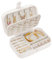 Eckerdromk Boite a Bijoux Femme, Rangement Bijoux, Boite a Bijoux Fille avec Miroir Cuir PU, Petit Boite a Bijoux Portable pour Boucles D'Oreilles, Colliers, Bagues, Anniversaire, Cadeau de Mariage