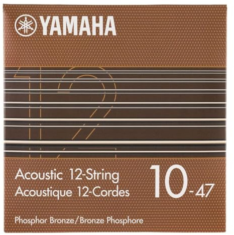 YAMAHA SA10P-12 Strängar för Akustisk Gitarr – 12-String Light (010-047),Phosphor Bronze