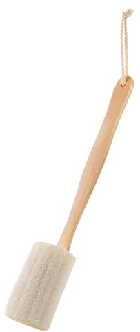 Loofah Brush - Shower Loofah | Back Brush Natural Exfoliator L00fah | Long Handles L00fah Back Scrubbers | L00fah with Long Wooden Handle for Elderly Men & Women in Bath Spa Sh0wer