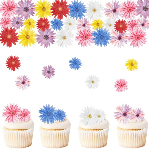 Enlace Blommig cupcake-topp, 65 stycken, för bröllop födelsedag dop skolstart examen