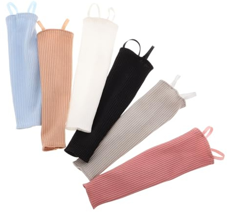 Milisten 6 St Dockkjol Handstickad Babydocka Underklänning Stickad Dockklänning För Flickor Stickade Dockkostymtillbehör Dockkläder Outfits Handgjorda Dockklädsel