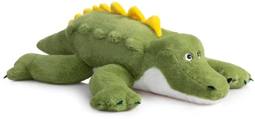 BEJOY Plyschdjur krokodil, stort mjukisdjur XXL nallebjörn, mjukt gosedjur, kudde för barn, flickvän, present, födelsedag, jul, 90 cm