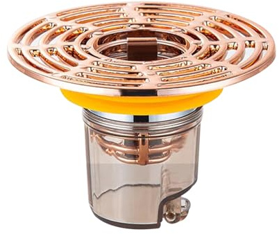 GFAZXDS Magnetic Self-Closing Odor Proof Floor Drain Core, Drain Backflow Preventer, Floor Drain Odor Stopper for Kitchen Bathroom Bathtub Shower Room,Brass
