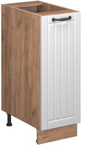 Vicco Apothekerschrank Fame-Line, Weiß Landhaus, 30 cm, AP Eiche