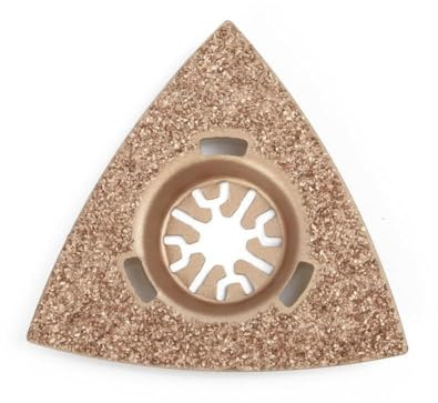 Escofina triangular de carburo de 80 mm para molienda gruesa en azulejos, piedra, madera, compatible con múltiples herramientas oscilantes y sistemas de extracción de polvo