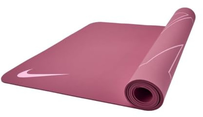 Nike Yoga Mat 4mm Reversible Yogamatte Fitnessmatte Workout Matte rutschfest, Peony/Pink Foam, 180 x 65cm
