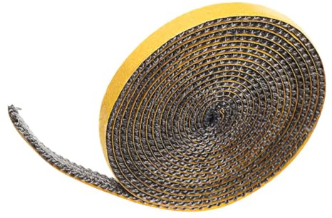 Joint de Poêle à Bois Plat Autocollant 1 Rouleau Fibre de Verre | Étanchéité Résistante à Chaleur, Forme Plate, pour Appareil Haute Température, Couleur Jaune