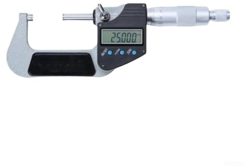 Micrometro digitale, 0,001 mm, display LCD ad alta precisione, strumenti elettronici di misurazione dello spessore con doppio sistema di misurazione e scala meccanica di backup (25-50 mm)