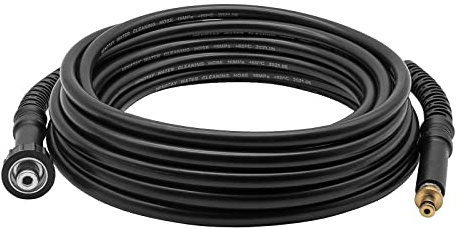 Fai Top 15M Tuyau de Rechange Haute Pression,10mm x M22 Connecteurs,Rondelle Tuyau De Nettoyage À l'eau Nettoyeur Haute Pression Accessoire pour Karcher K2（Ancien Modèle ）