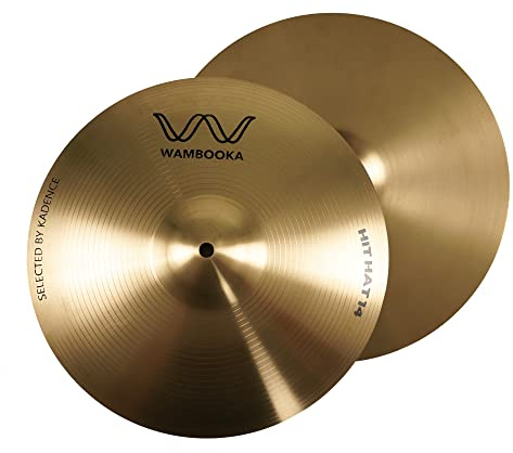 Wambooka Cymbals HCS - Plato Hi-Hat de 14 pulgadas (35,56 cm) para batería – Par – Acabado tradicional de aleación