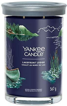 Yankee Candle Signature Duftkerze | große Tumbler-Kerze mit langer Brenndauer „Lakefront Lodge“ | Soja-Wachs-Mix | Perfekte Geschenke für Frauen
