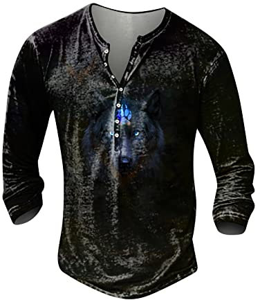 KONG JIMFAN Herren-T T Shirt Herren Langarm T Shirt Herren T-Shirts Für Herren Kragenstäbchen Hemd Herren Langarm Freizeithemden Herren Tshirt and Tshirt Herren 3XL,Blau,L