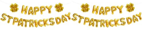 Toyvian 2 Stück Folienballons Für St. Patricks Day Kleeblatt-luftballons Sprüche Für Partydekorationen