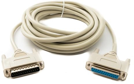 System-S D Sub Kabel 3 m 25 Pin Stecker zu Buchse RS530 DB25 Adapter in Grau