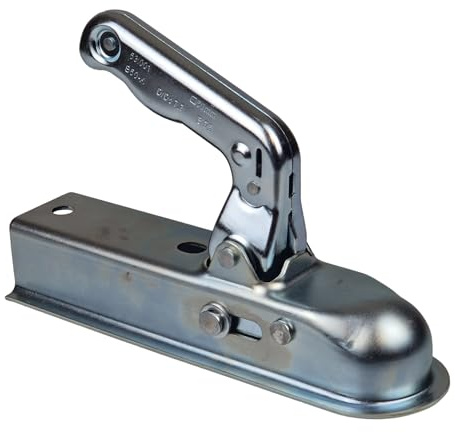 Trailer Hitch Female Coupling 50mm Tow-Ball Receiver - MAX Load 800KG - For 50mm Drawbar, Unbraked Trailer, Pressed Steel Hitch, E-Marked for European Safety Approval (For 60mm Drawbar)