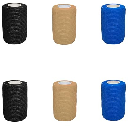 Selbstklebender Verband Elastische Tape Wasserfest Binde Haftbandage Pflasterverband Fixierbinde für Knie Beine Hand Wrist und Sprunggelenk 7.5cm x 4.5m
