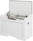 HOMCOM Panca Contenitore da 103L con Cuscino in Tessuto, Cassapanca Multifunzione con Cerniera di Sicurezza per Camera e Ingresso, 75x40x56cm, Bianco