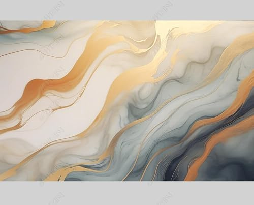 MZOwallpaper Papier Peint Intissé Marbrures Graffiti Colorées Poster Tableaux Muraux Tapisserie Photo Trompe L'Oeil Salon Chambre Art Mural 200Cm(L) X140Cm(H)