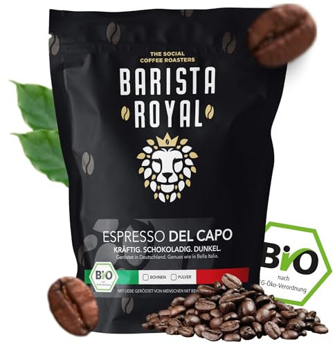 Espresso del Capo - extra starke Kaffeebohnen - 100% Robusta für Kaffeevollautomat, Espressomaschine, Siebträgermaschine - 1kg