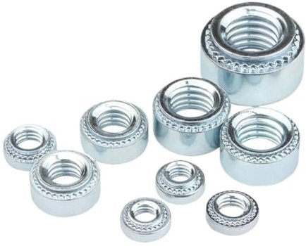 SellGood Handmutter 20~200 Stück verzinkte Drucknietmuttern M2 M2.5 M3 M4 M5 M6 M8M10 Selbsteinpressmuttern Einpressmuttern für die Blechmontage(S-M3-2mm-200pcs)