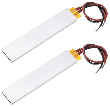 QUARKZMAN 2 stycken PTC-värmeelement, AC DC 110 V PTC-värmeplatta, aluminiumhölje, keramik, polymidfilmsplatta, uppvärmning 18 W-400 W, 230 C, isolerad, konstant temperatur, keramik, termostatik