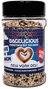 2GoodGuys Bagelicious Everything But the Bagel Seasoning - Savoury Seasoning - Original Bagel Topping - Crunchy Toasted Seeds (180g, New York Deli)